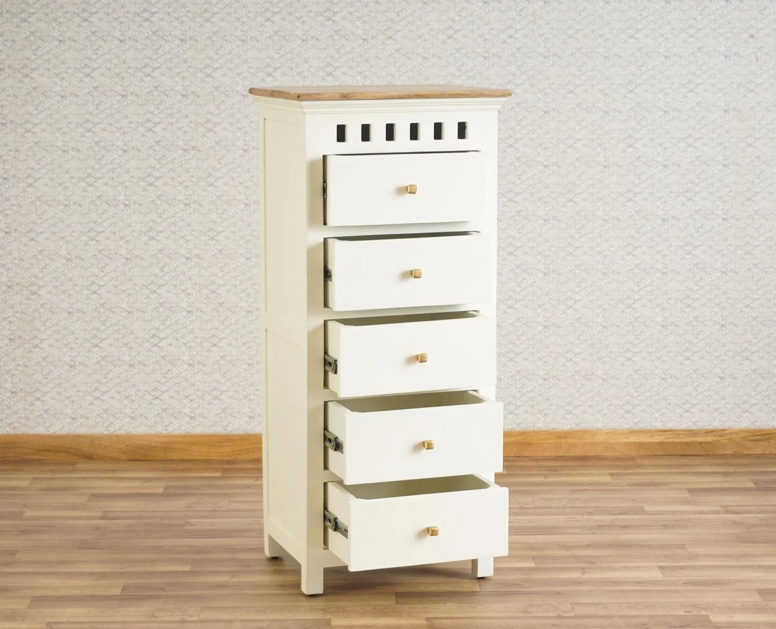 Alexandria Solid Wood Chest of Drawer- Five Drawer