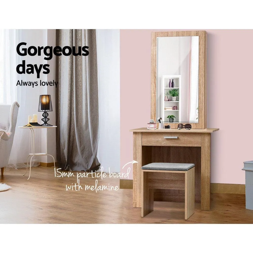 Artiss Dressing Table & Stool with Mirror and Cabinet