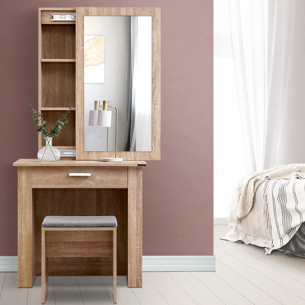 Artiss Dressing Table & Stool with Mirror and Cabinet