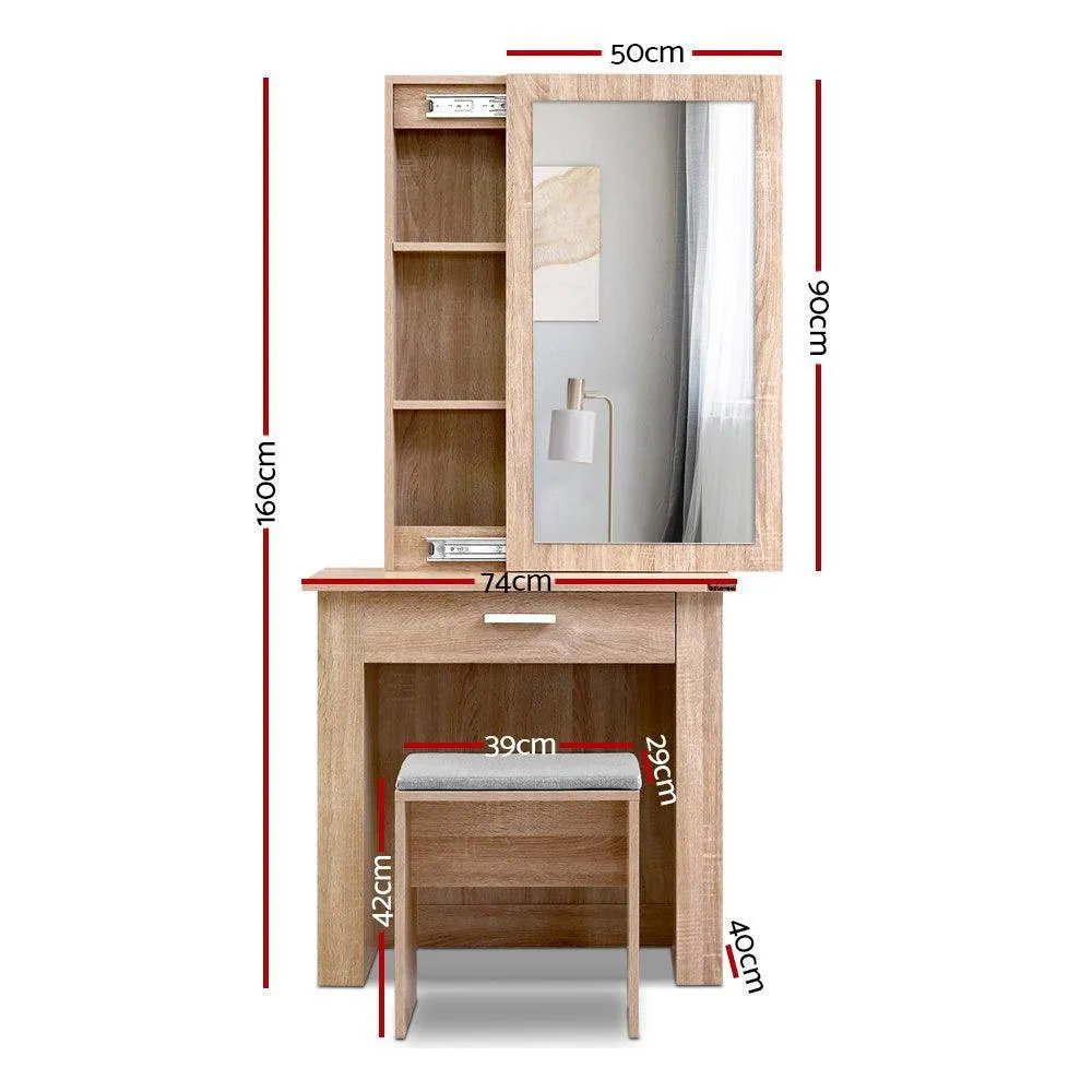Artiss Dressing Table & Stool with Mirror and Cabinet