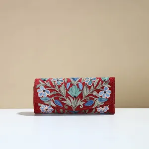 Authentic Kashmiri Crewel Embroidery Velvet Clutch 41