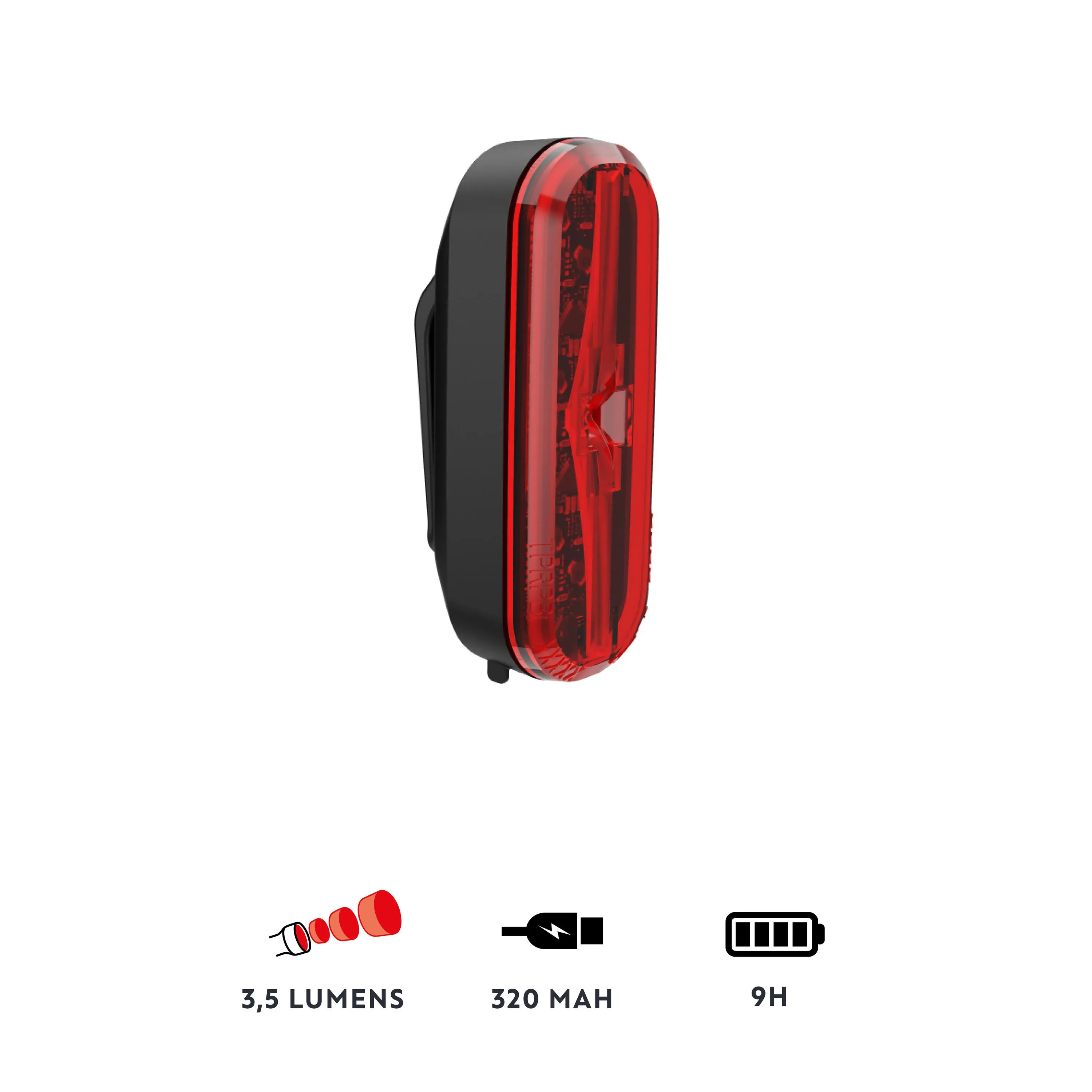 Bicycle lighting tail light RL 510 LED USB black ELOPS