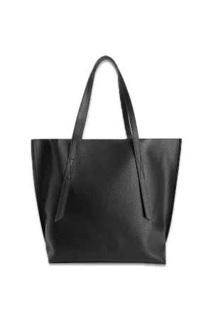 Black Sia East West Minimal Tote Bag