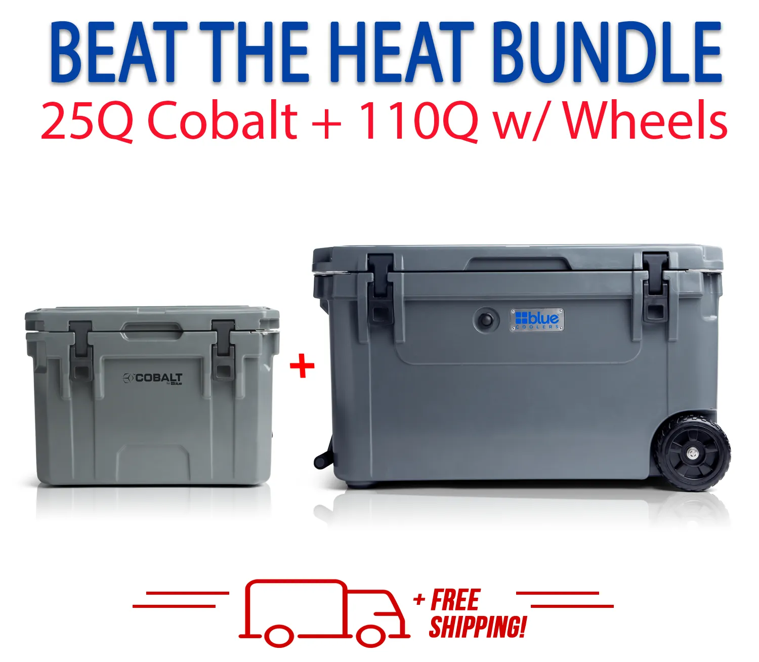 Blue Coolers 3.0 - Beat the Heat Bundle - 110Q Wheels   25Q Cobalt - Promo