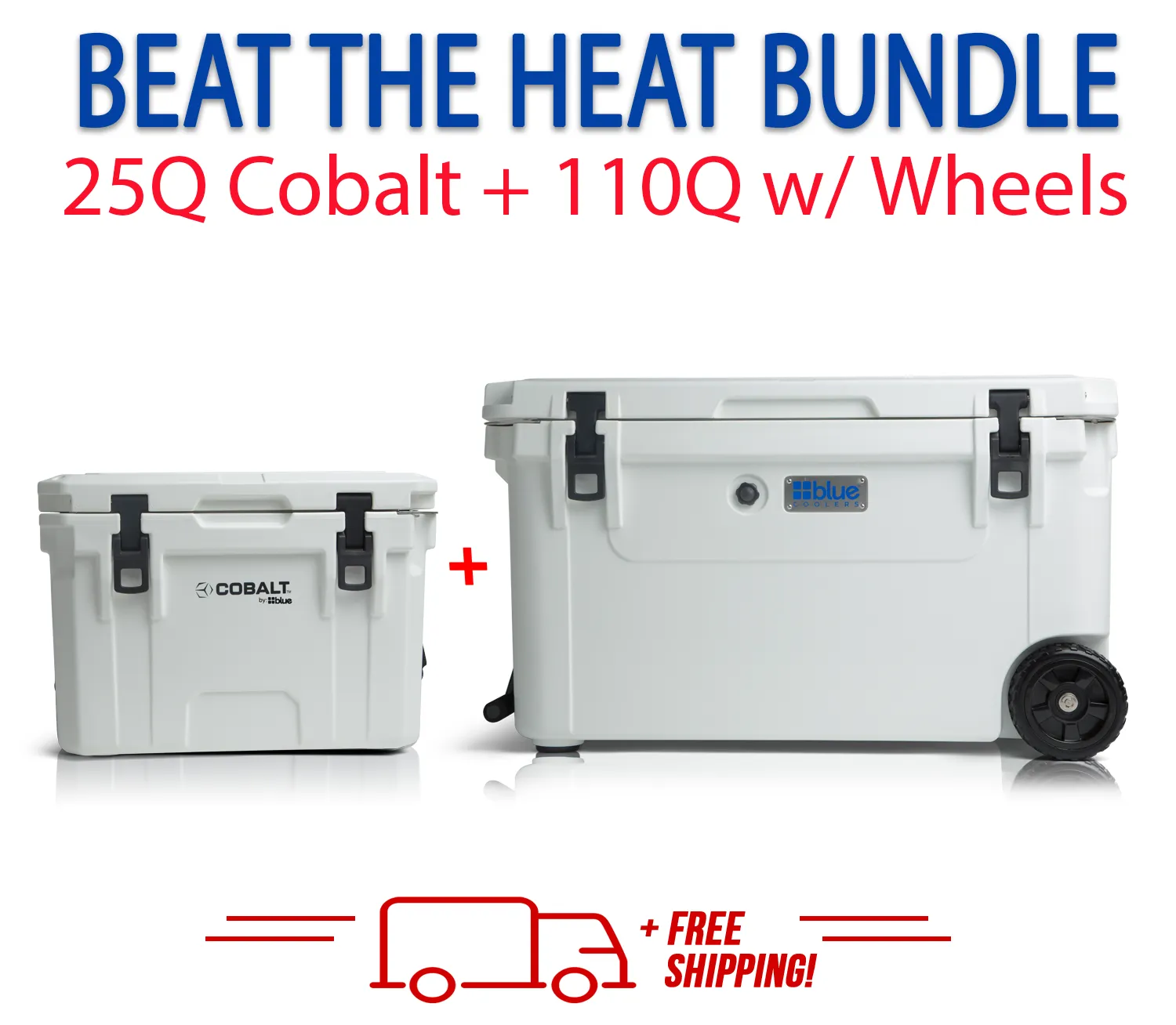 Blue Coolers 3.0 - Beat the Heat Bundle - 110Q Wheels   25Q Cobalt - Promo