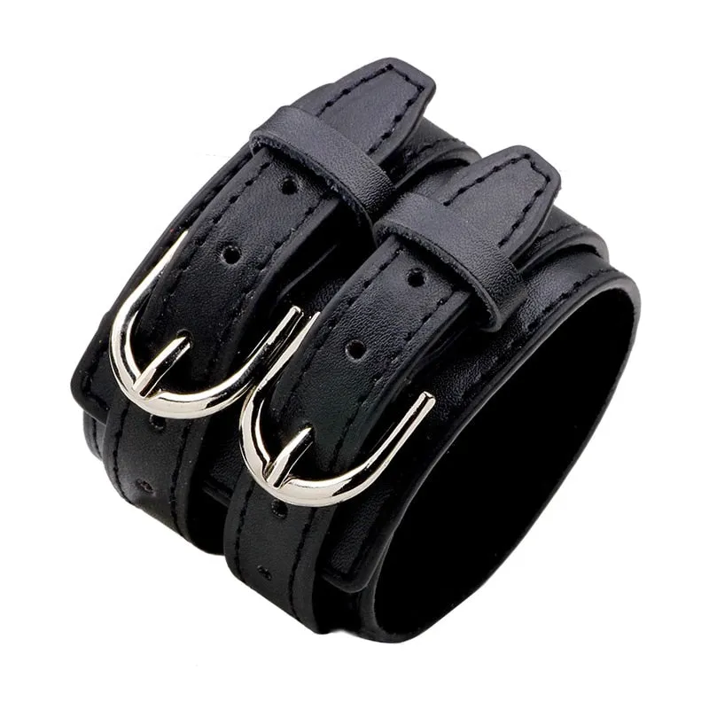 Bold and Edgy: Wide Leather Cuff Bracelet