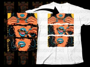 Bold Illustrated Cigarette Art StreetWear Png Digital Download