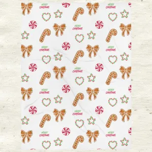 Candy Cane Throw Blanket
