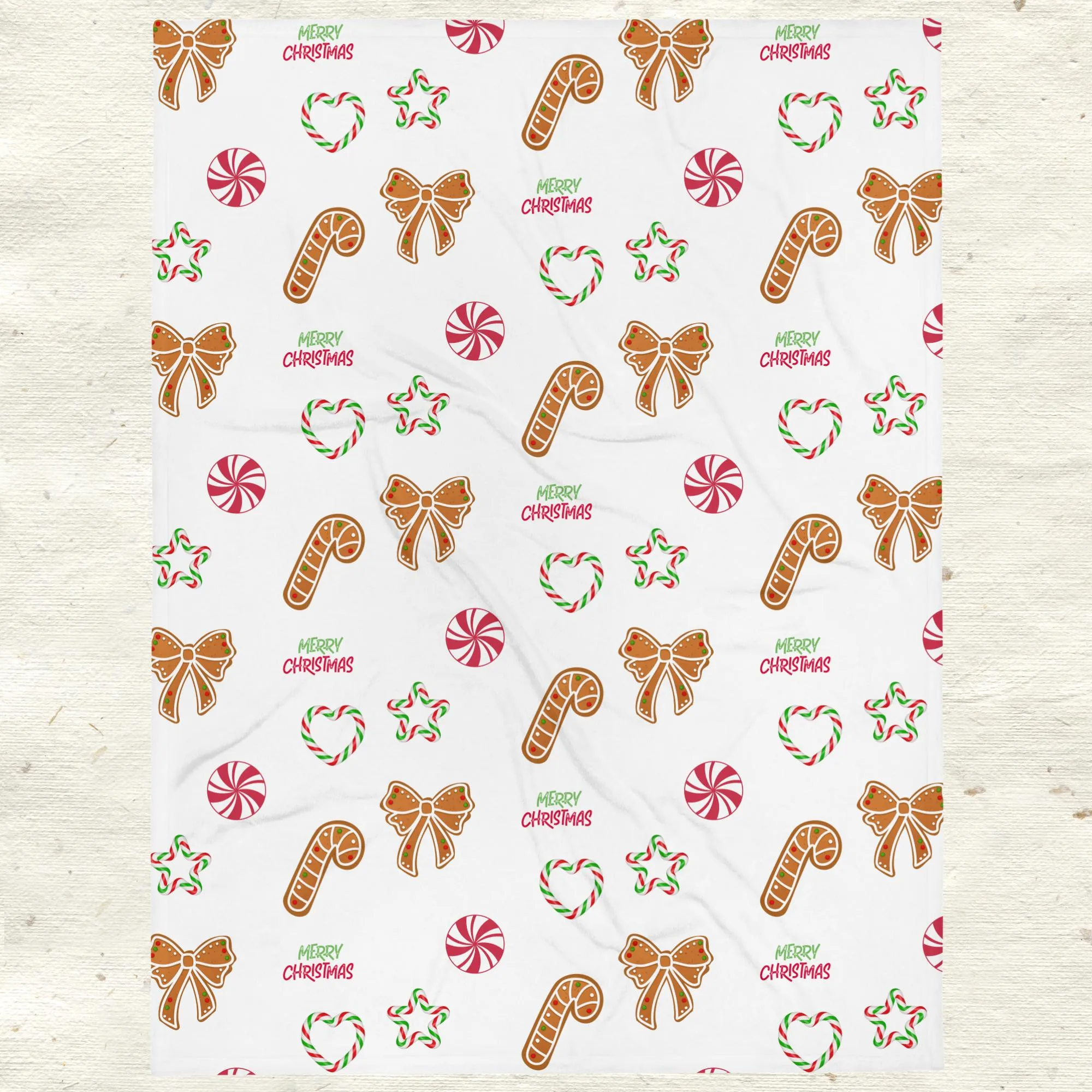 Candy Cane Throw Blanket