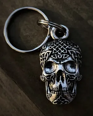 Celtic Skull Pewter Key Ring