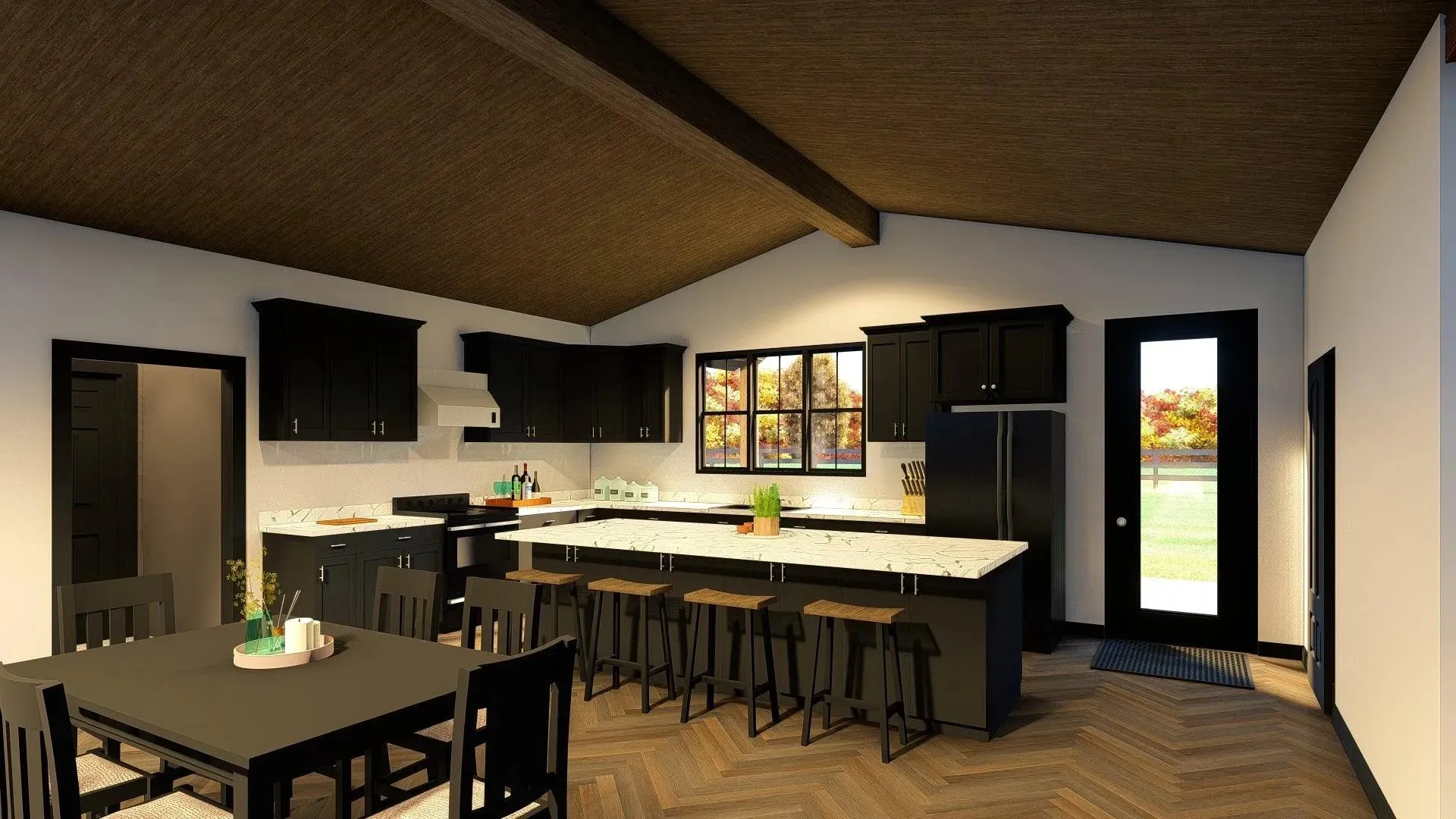 Cozy Two-Bedroom Home Plan with Functional Design