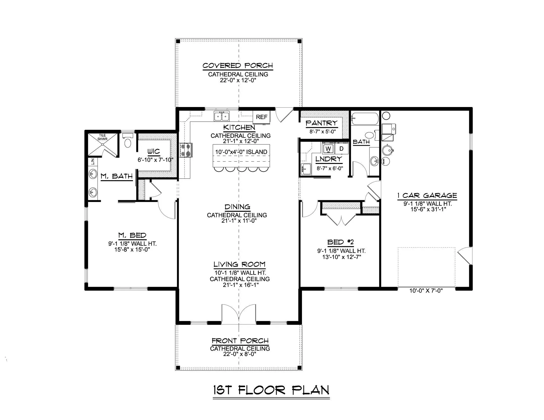 Cozy Two-Bedroom Home Plan with Functional Design
