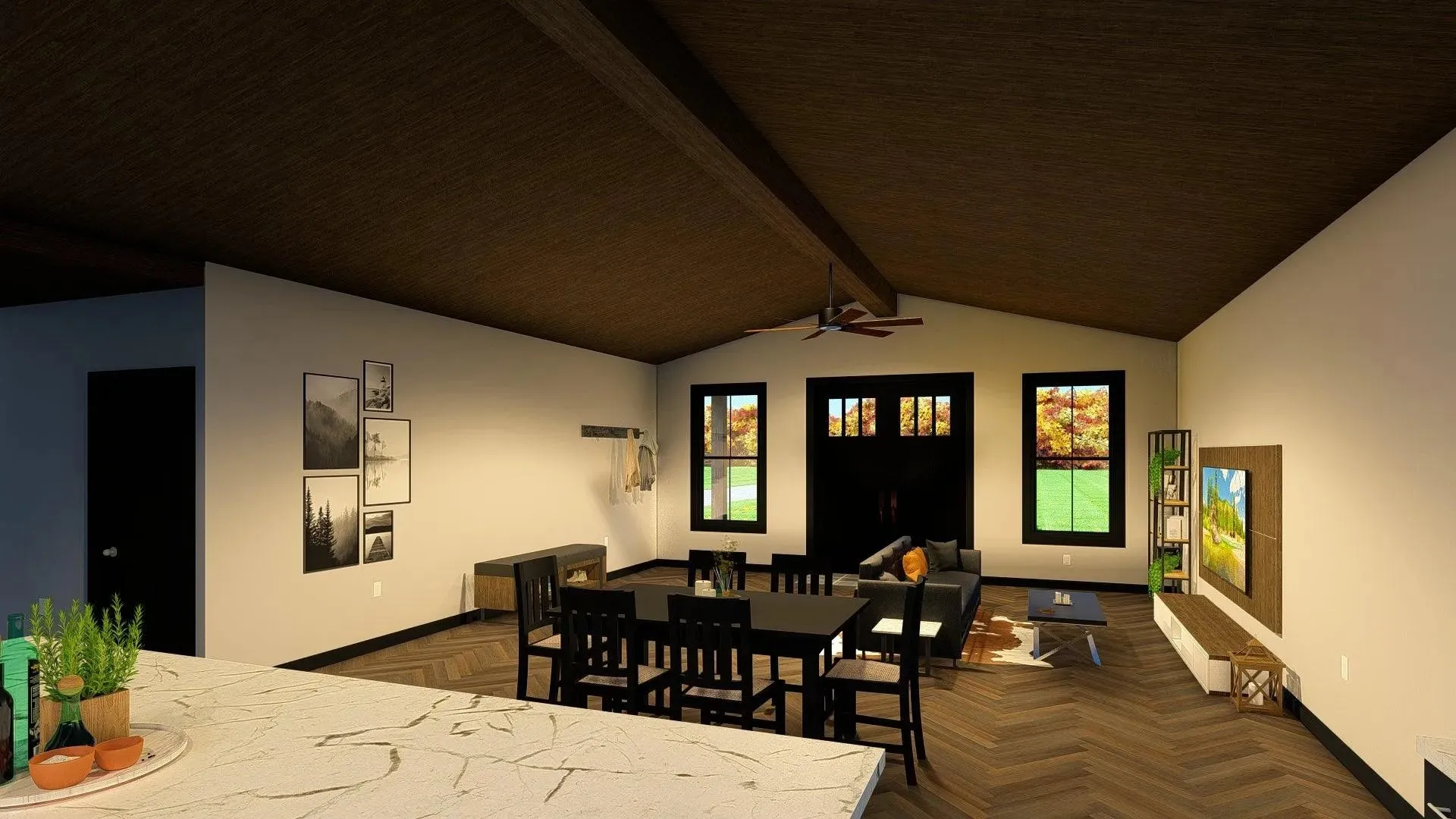 Cozy Two-Bedroom Home Plan with Functional Design