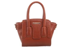Croc Skin Tan Genuine Leather Hand Bag