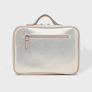 Emma Cosmetic Case | Metallic Nude