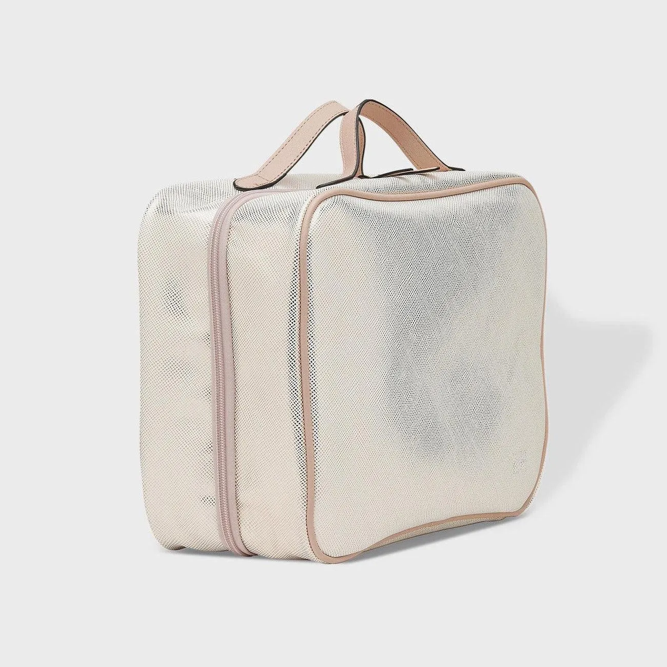 Emma Cosmetic Case | Metallic Nude
