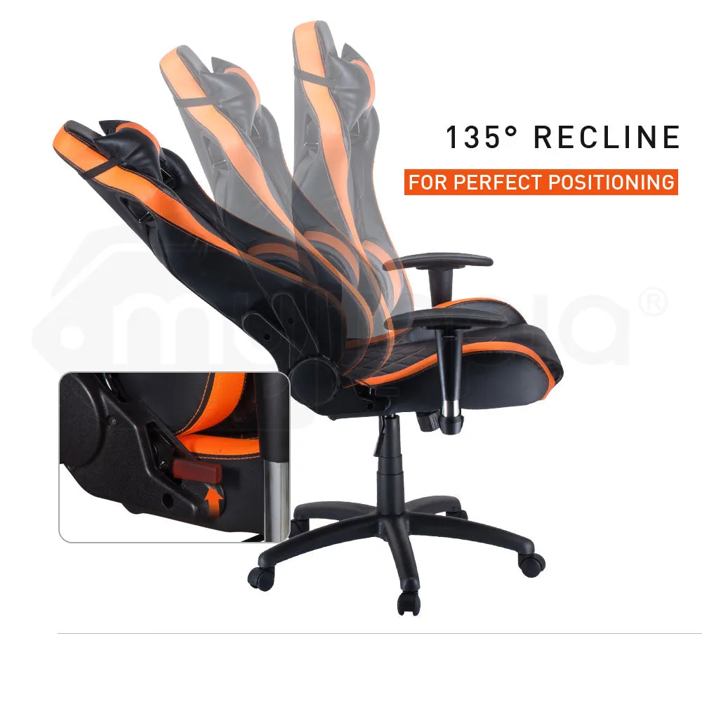 Ergonomic Gaming Chair, Adjustable PU Leather - Overdrive