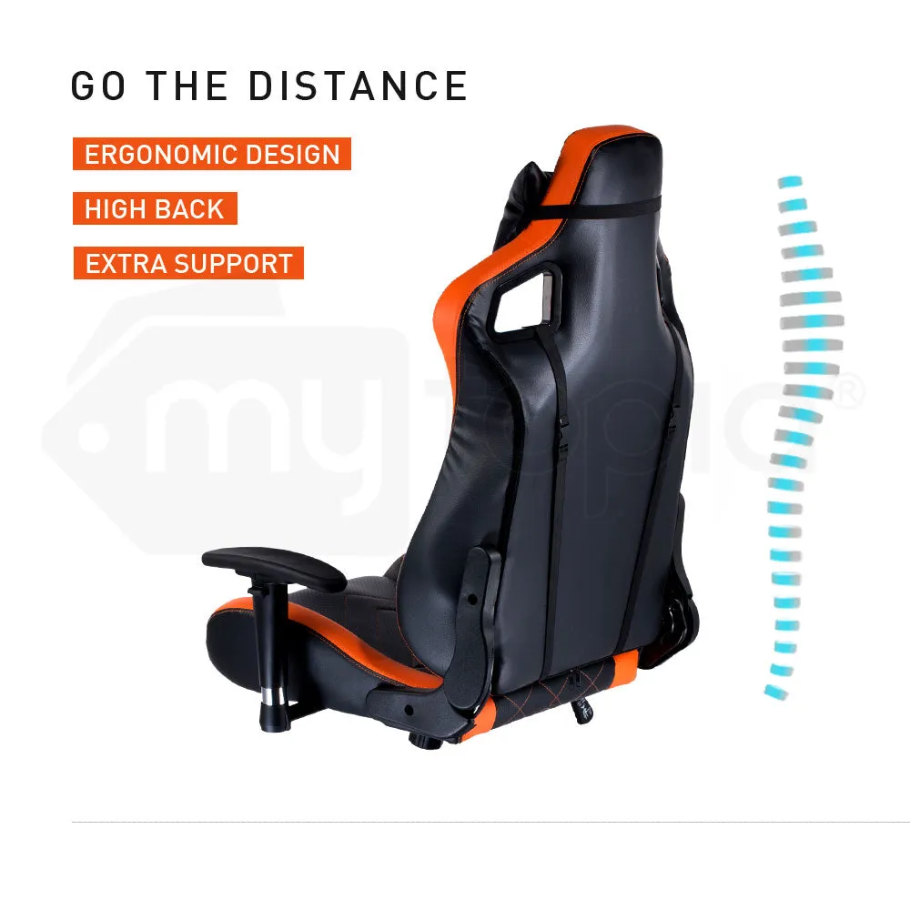 Ergonomic Gaming Chair, Adjustable PU Leather - Overdrive