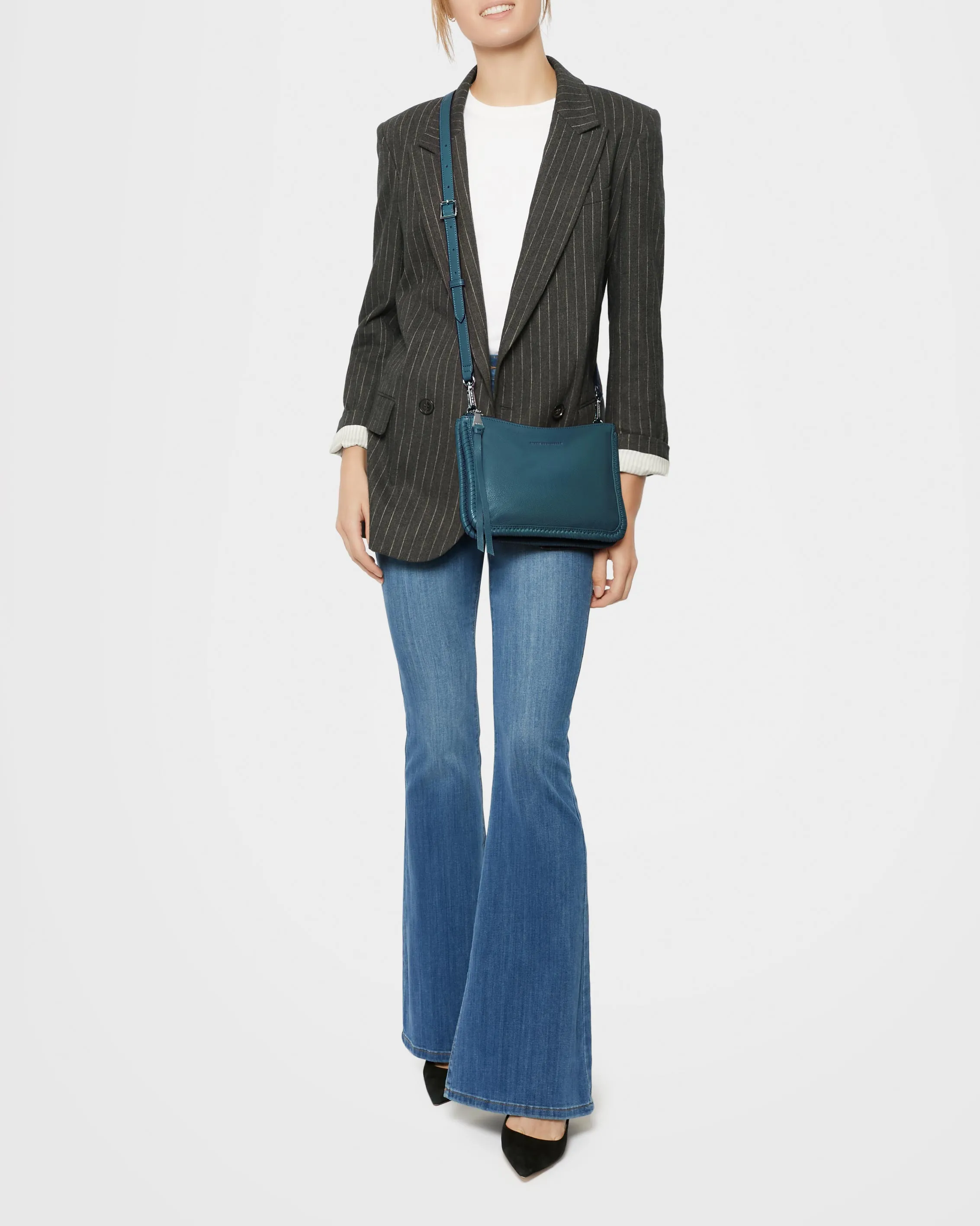 Famous Double Top Zip Crossbody