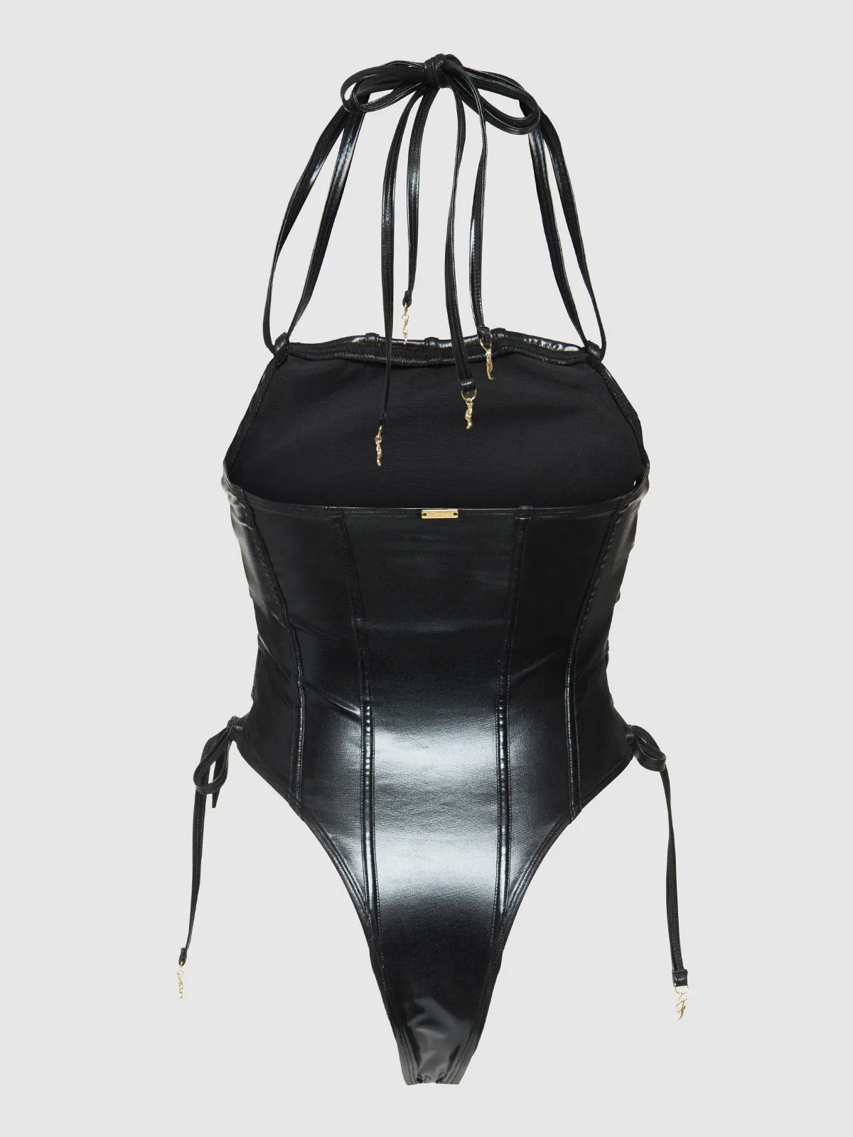 Frederick's Of Hollywood Onyx Corset Swim One Piece