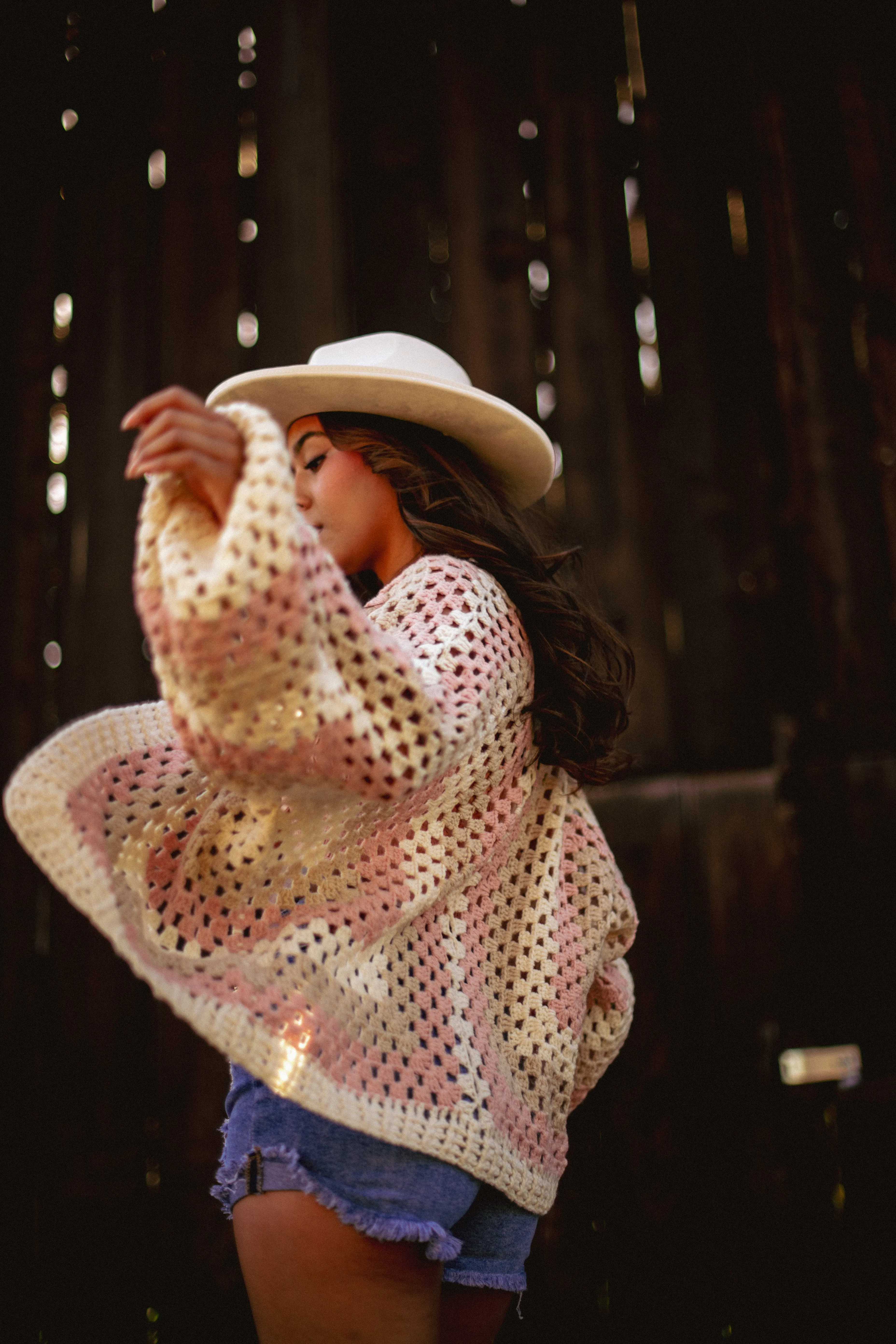 Georgia Peach Crochet Cardigan - Neapolitan
