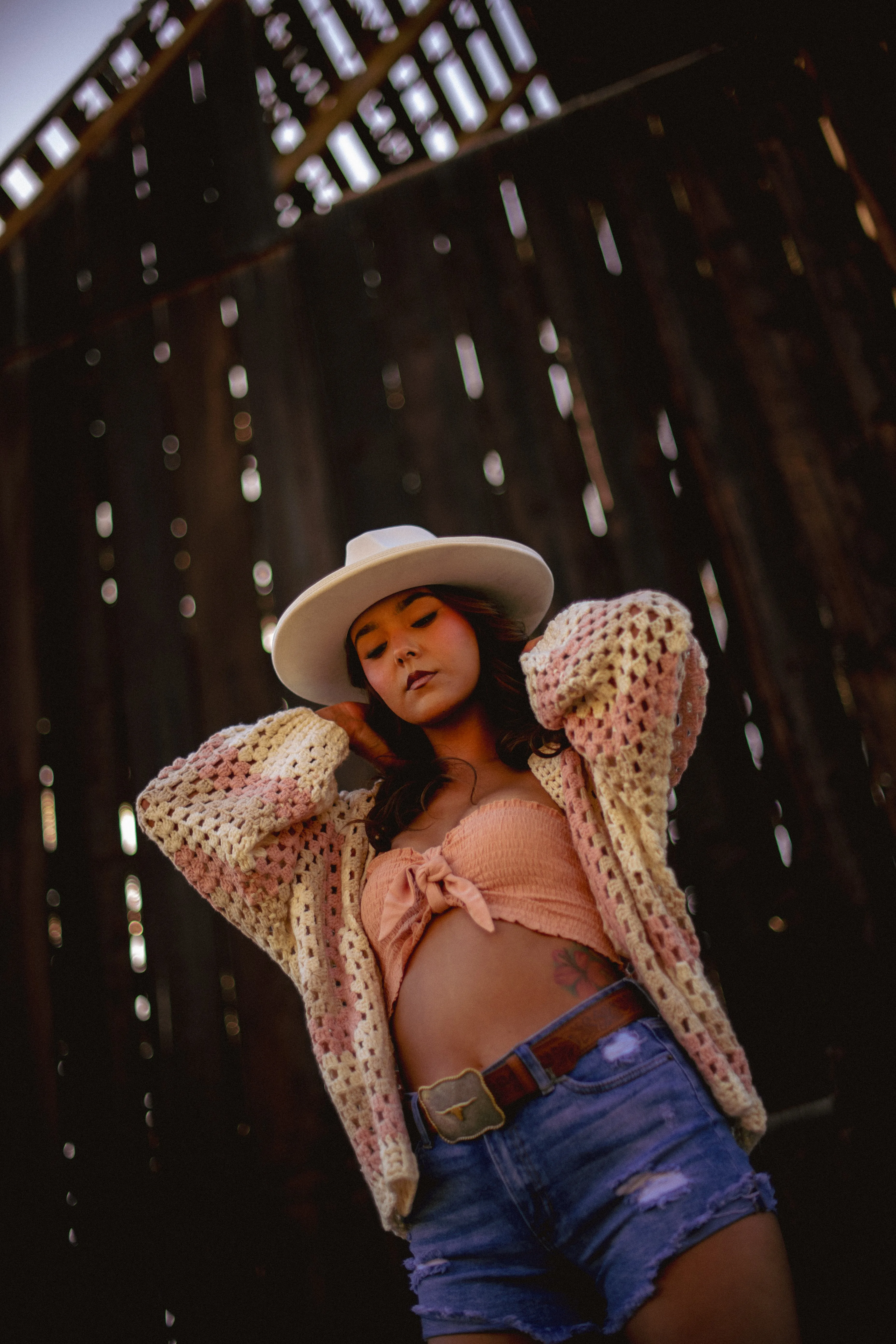 Georgia Peach Crochet Cardigan - Neapolitan