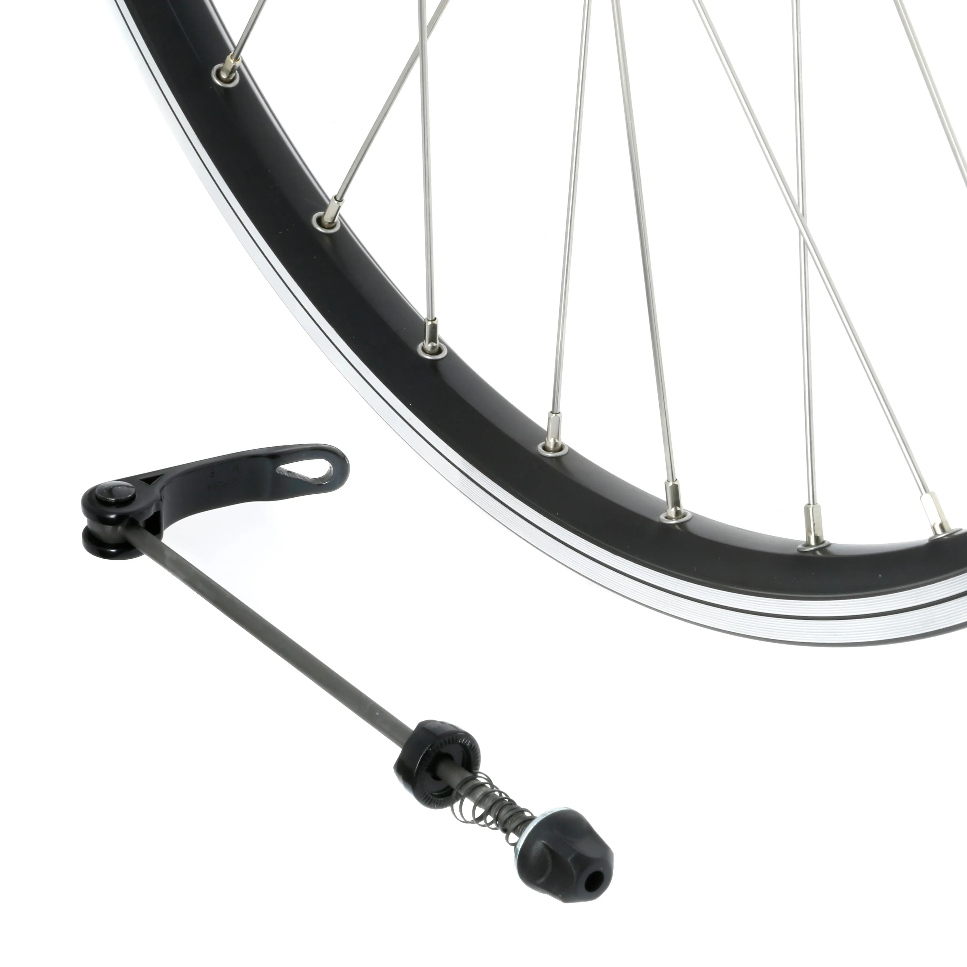 Hybrid bike rear wheel 26 inches with double rim and disc brake black Riverside