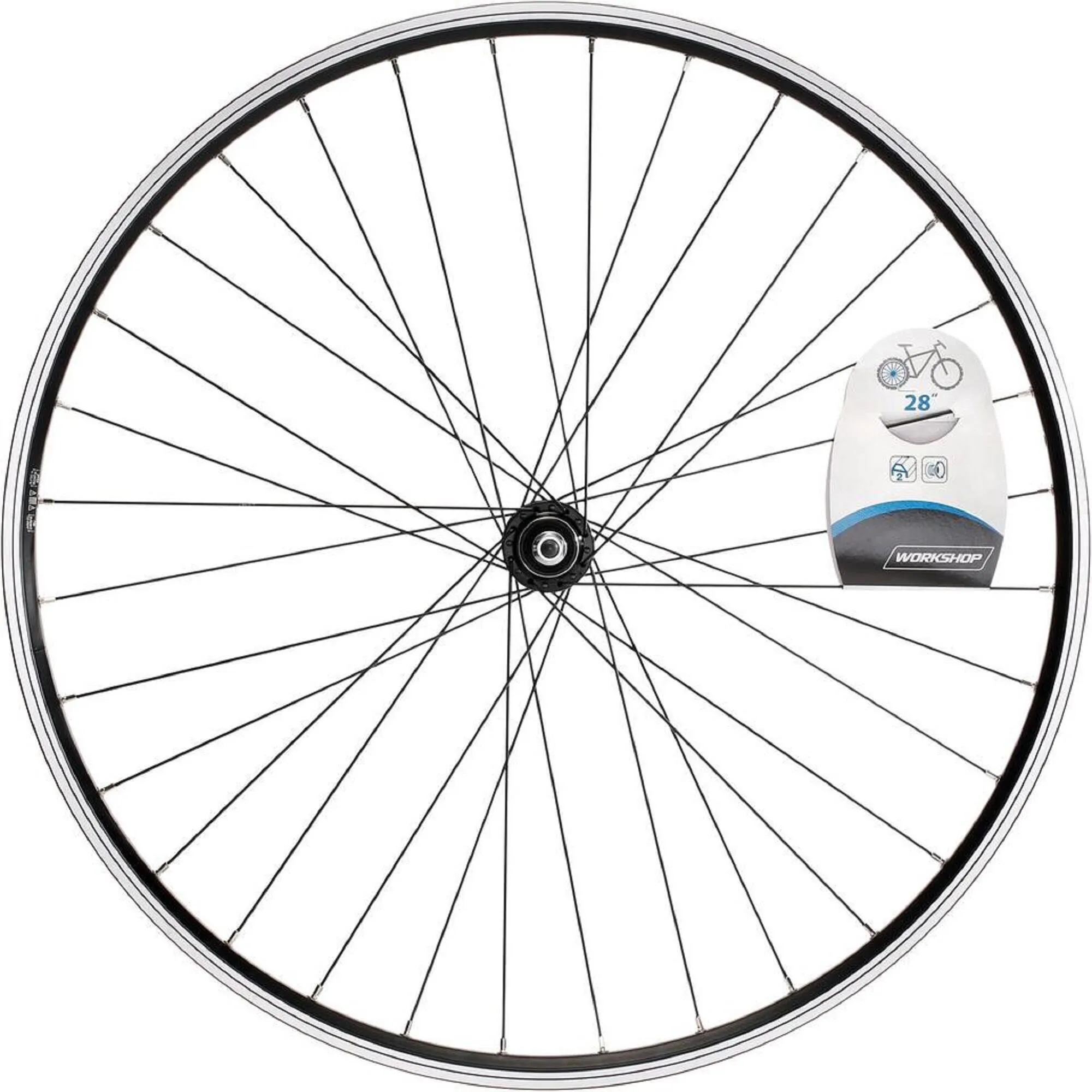 Hybrid bike rear wheel 28 inches with double rim black Riverside
