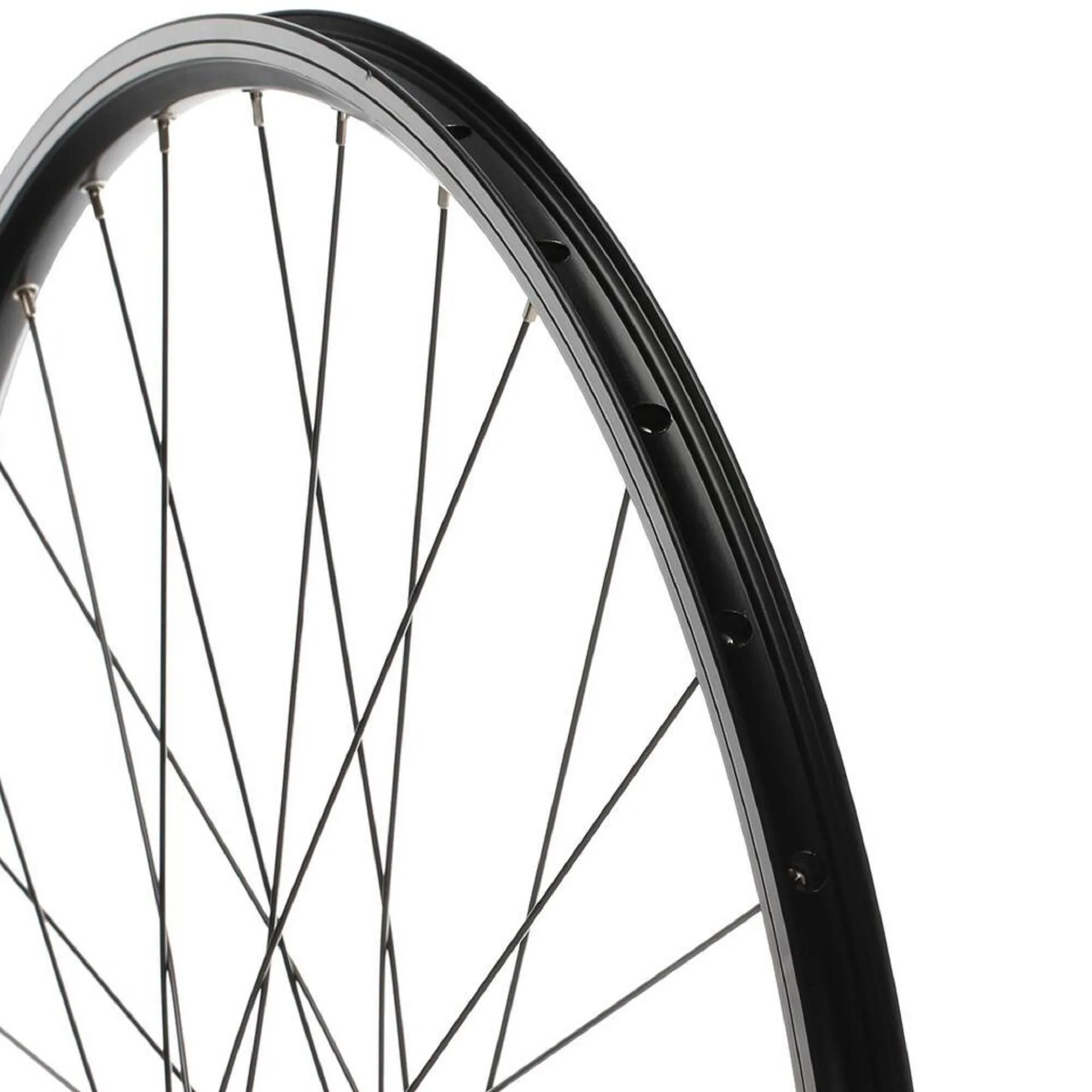 Hybrid bike rear wheel 28 inches with double rim black Riverside