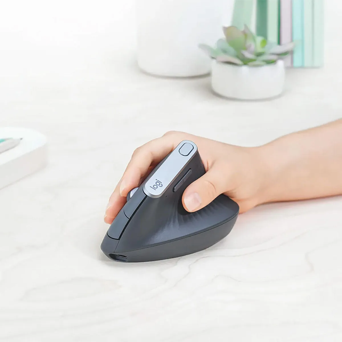 Logitech MX Vertical Ergonomic Wireless Mouse, Black
