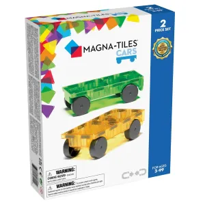 Magna-Tiles - Cars 2 Piece Expansion Set Green and Yellow