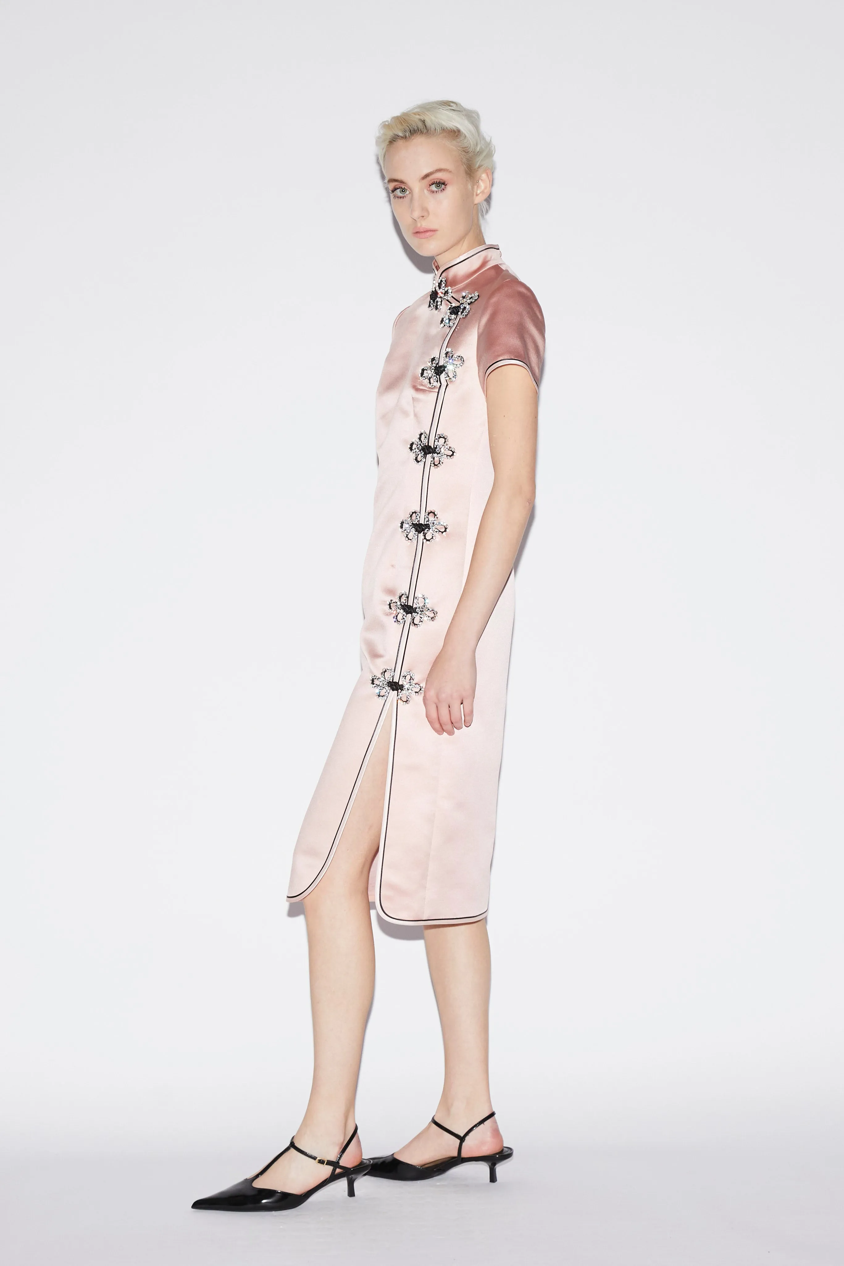 MANON DRESS PINK SATIN