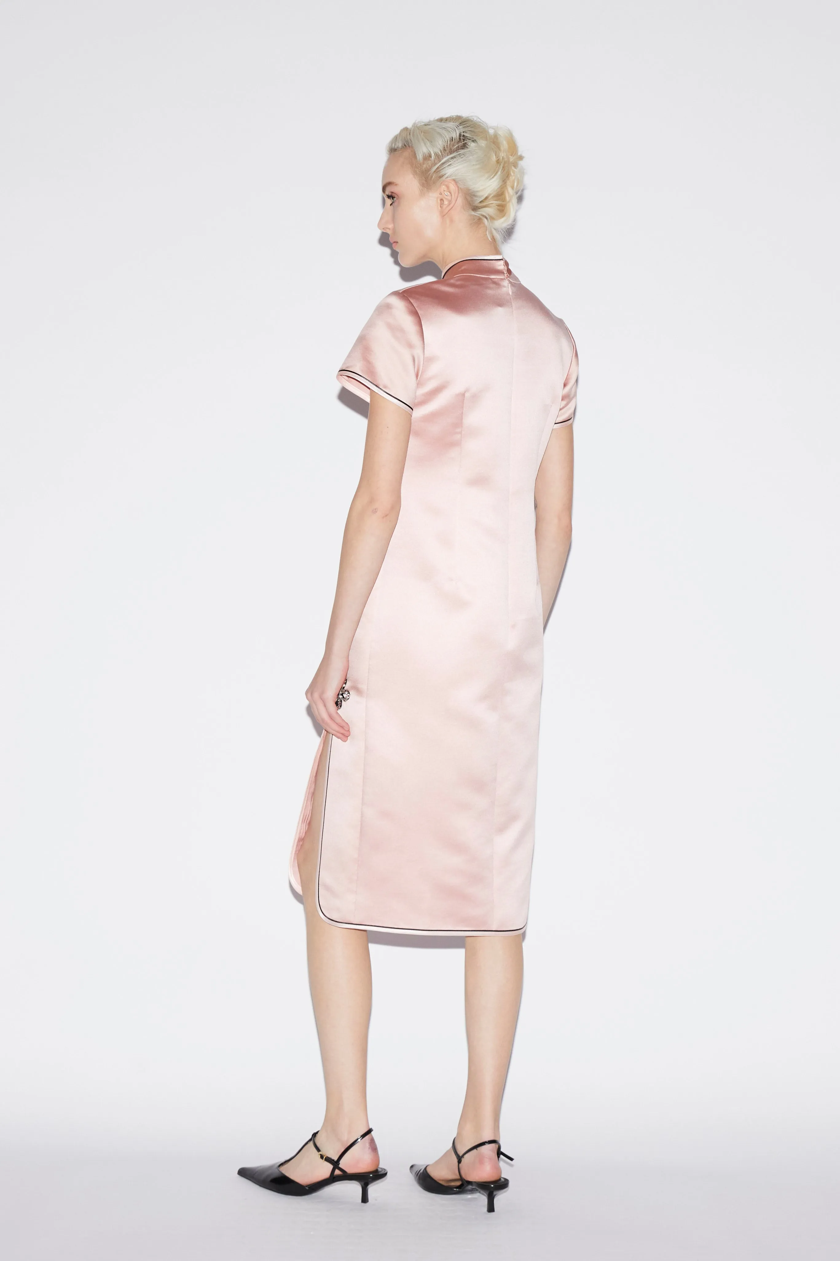MANON DRESS PINK SATIN