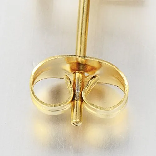 Mens Womens Stainless Steel Flat Cross Stud Earrings with Black Enamel, 2 pcs