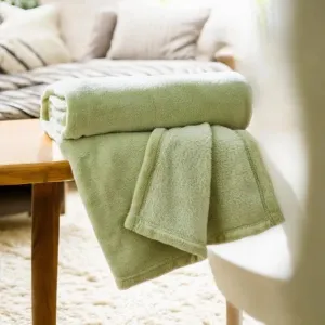 Mint Green Soft Fleece Throw 130 x 170cm