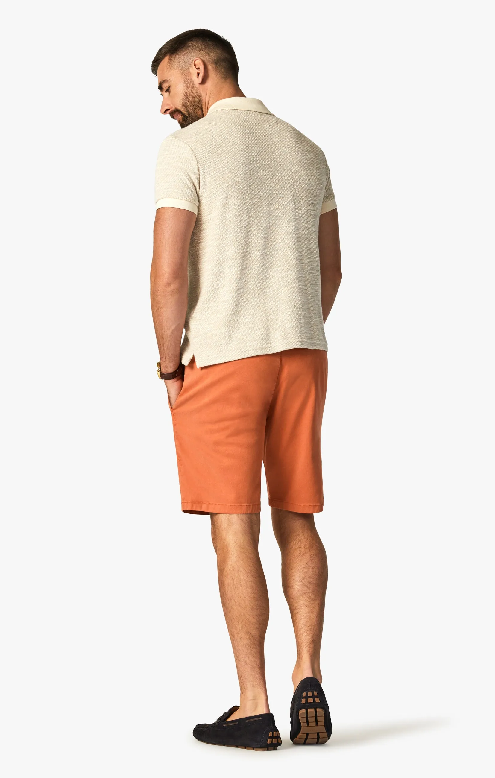 Nevada Shorts In Orange Rust Soft Touch