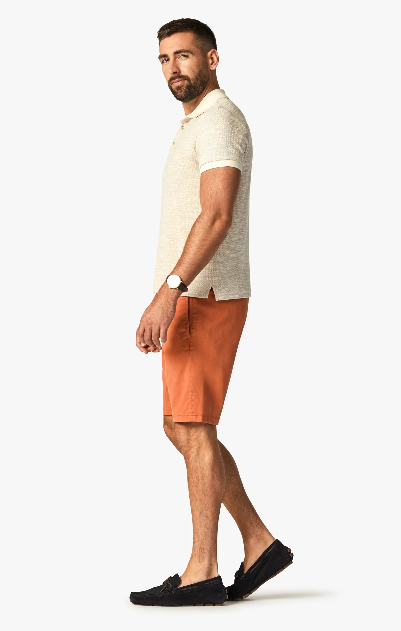 Nevada Shorts In Orange Rust Soft Touch