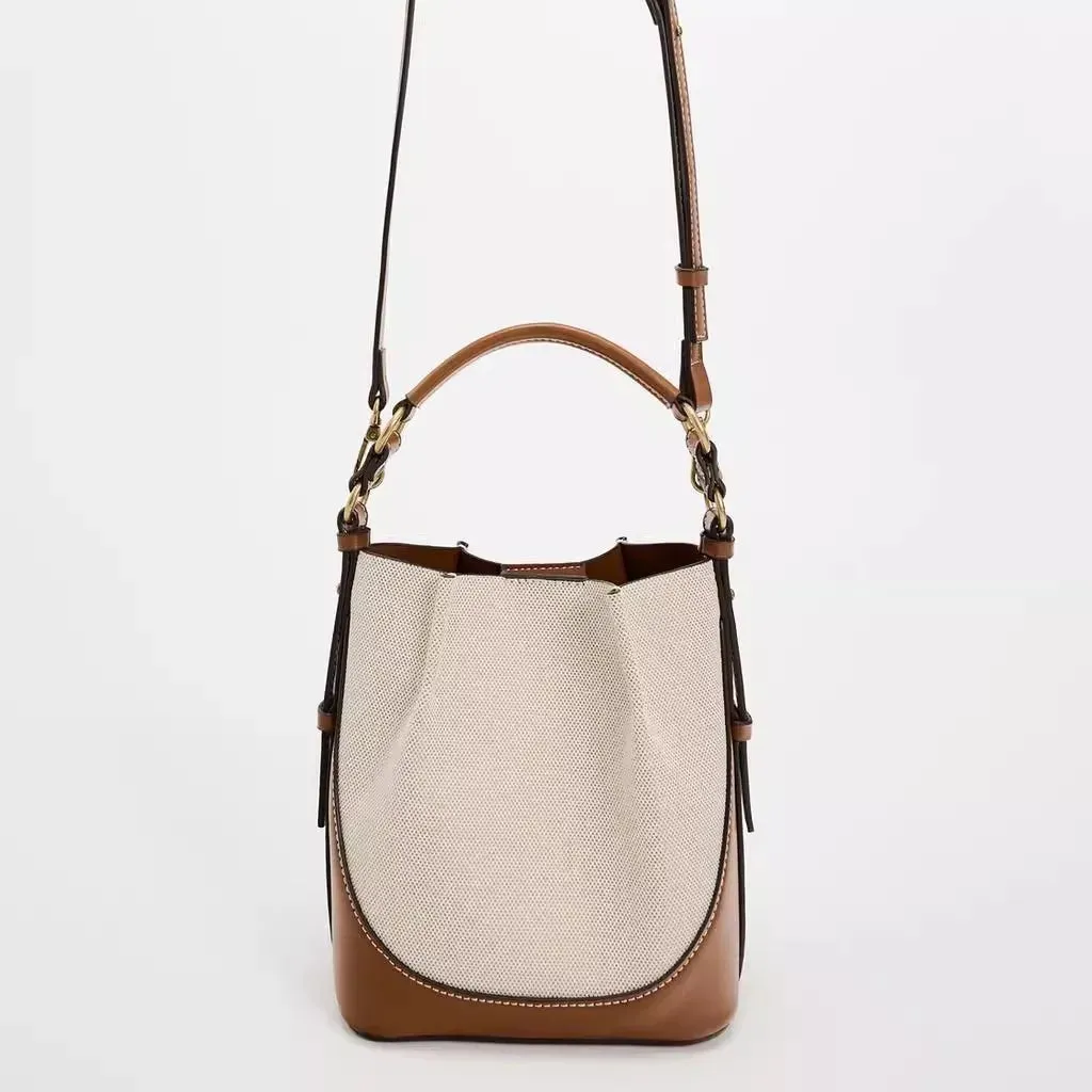 New Fashion Large Capacity Bucket Handbags for Women Luxury Shoulder Bags Female Crossbody Bag PU Totes with Wallet