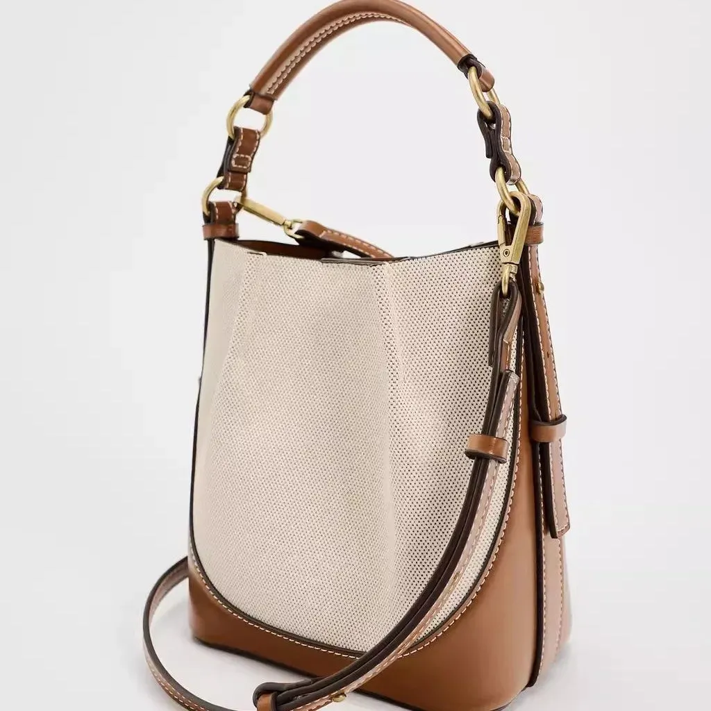 New Fashion Large Capacity Bucket Handbags for Women Luxury Shoulder Bags Female Crossbody Bag PU Totes with Wallet