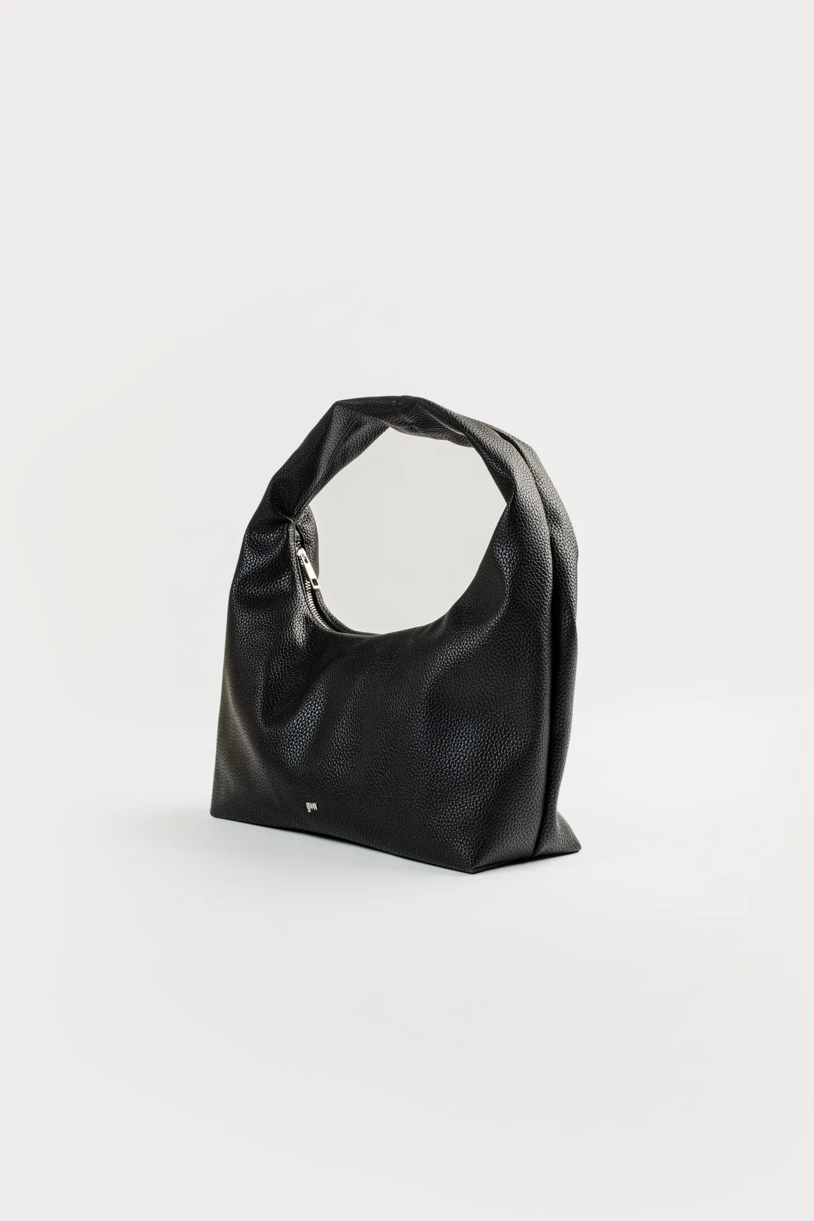 [ON HAND] Medium Hobo Bag in Charcoal (Heavy Pebbled)