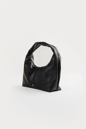 [ON HAND] Medium Hobo Bag in Charcoal (Heavy Pebbled)
