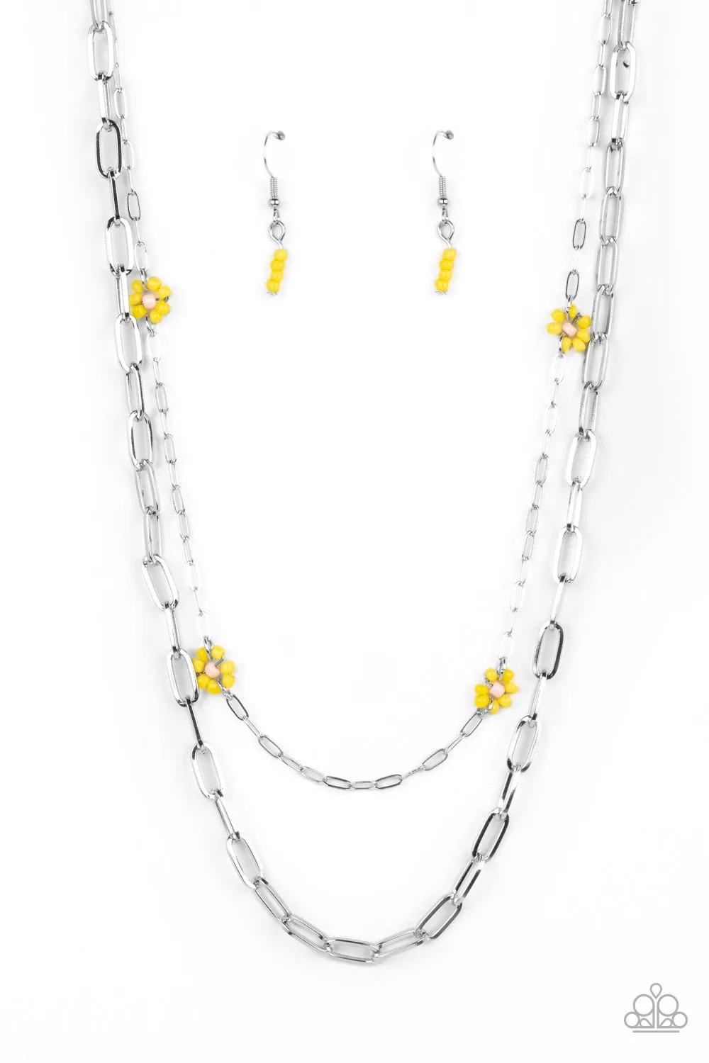 Paparazzi Bold Buds - Yellow Necklace