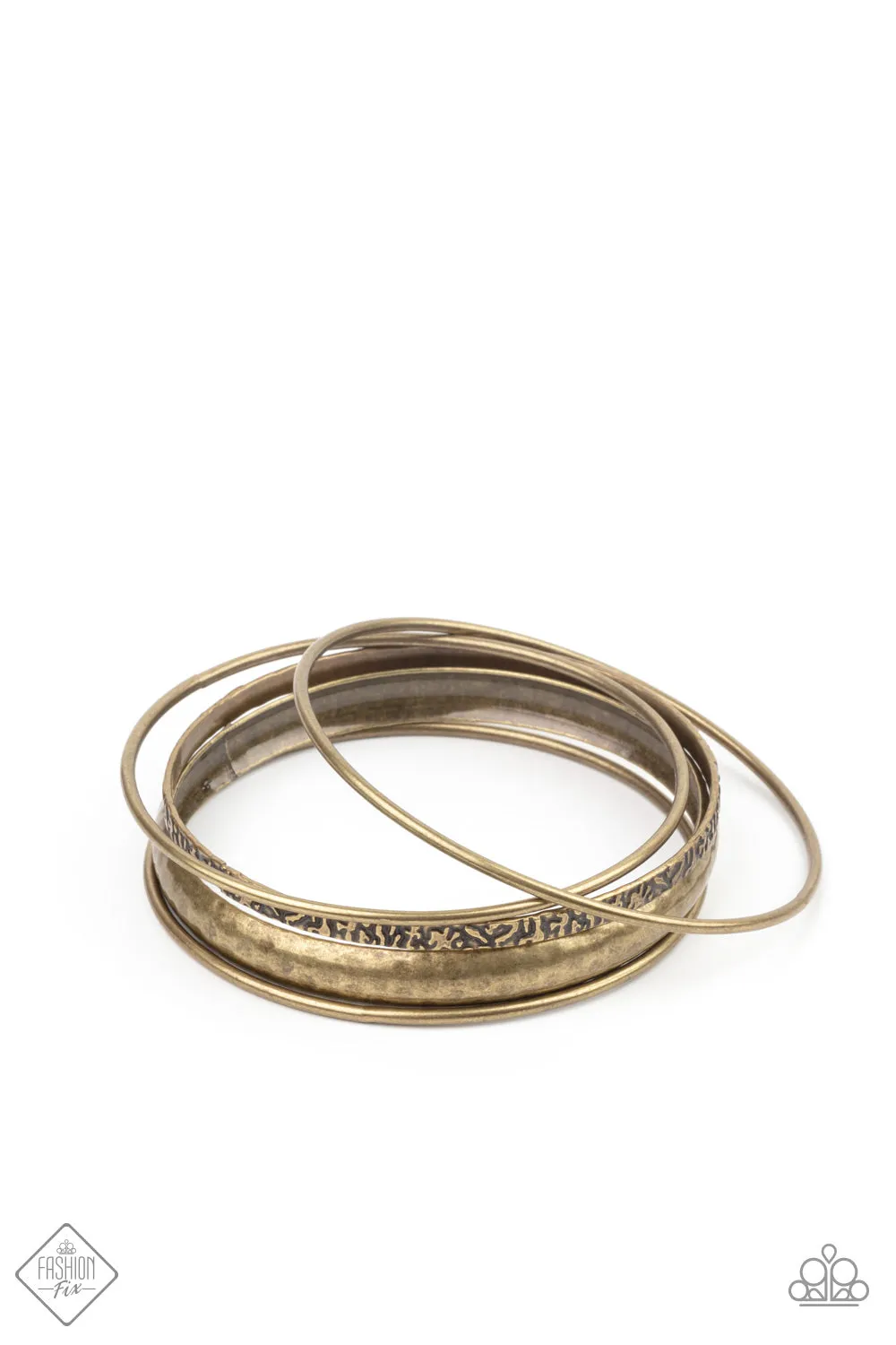 Paparazzi Bracelet Fashion Fix Jan 2021 ~ Get Into Gear - Brass