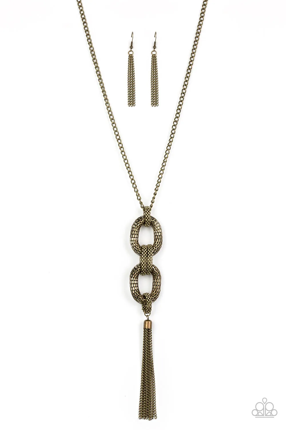 Paparazzi Necklace ~ Enmeshed in Mesh - Brass