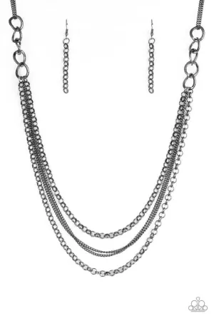 Paparazzi Necklace ~ Mechanical Mayhem - Black