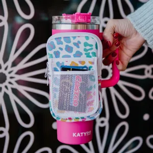 Pastel Leopard Wholesale Tumbler Zipper Pouches