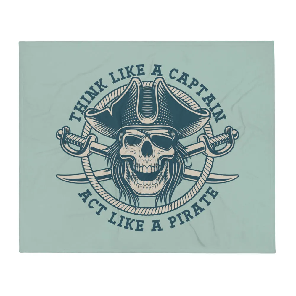 Pirate Skull Throw Blanket