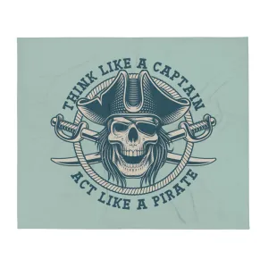 Pirate Skull Throw Blanket