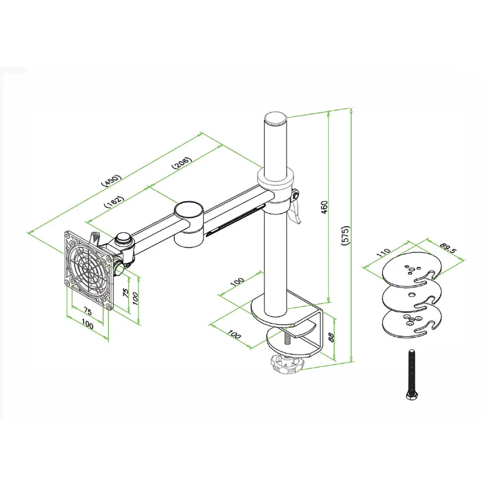 Pluto LCD Dual Monitor Arm