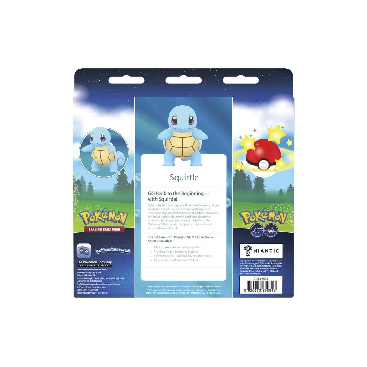 Pokémon Go Squirtle Pin Collection - Pokémon Trading Card Card